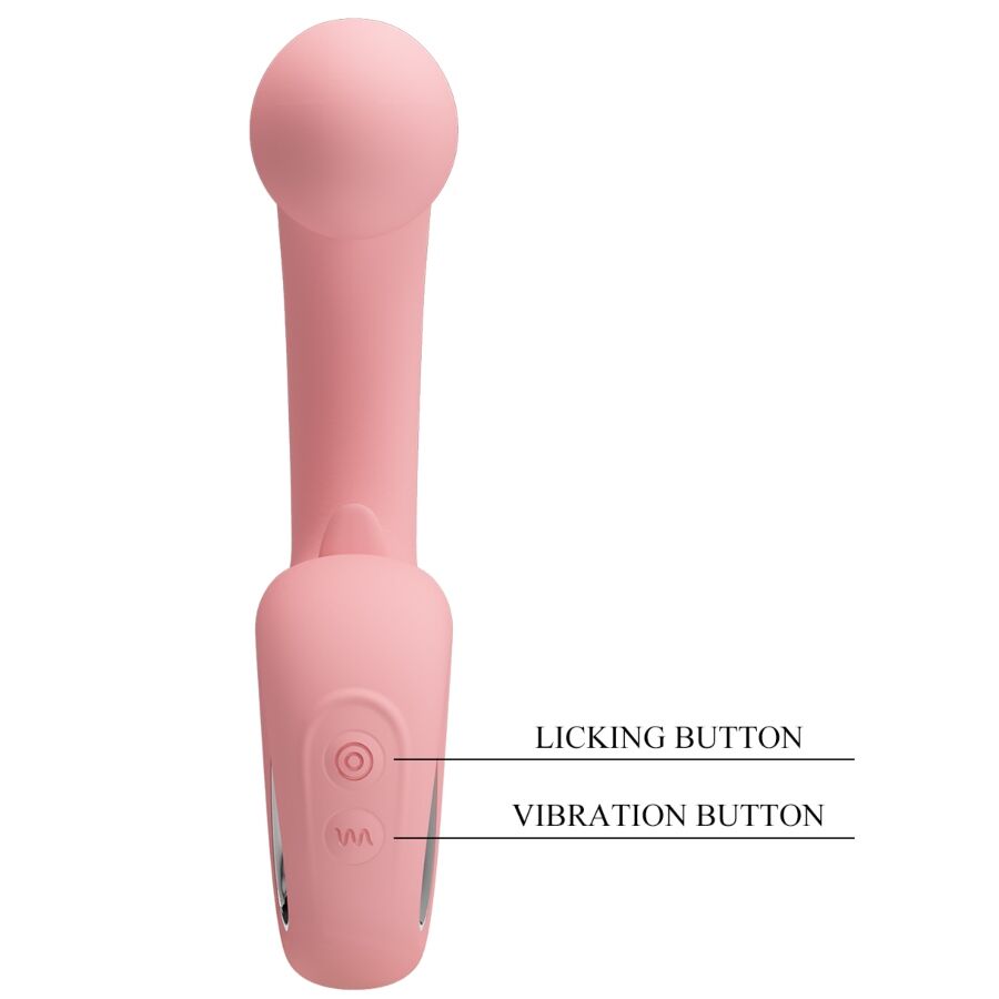 Pretty Love Erynnyes Vibratore Punto G con Lingua per il Clitoride Rosa – immagine 9