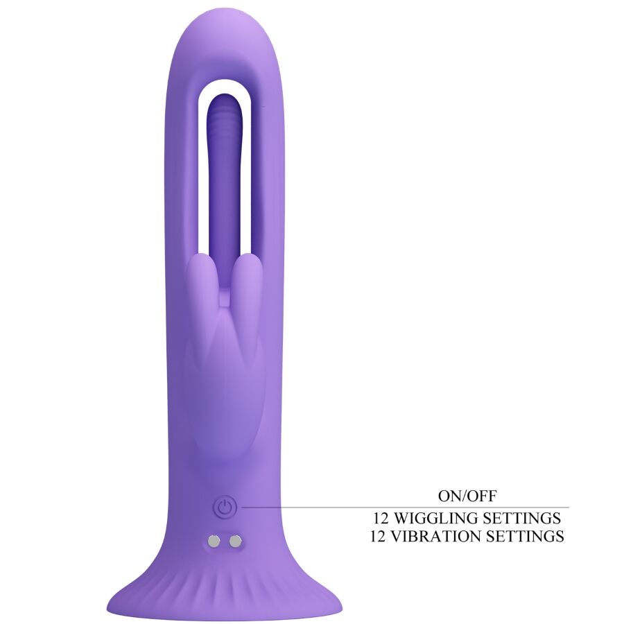 Pretty Love Killmoulis Vibratore Rabbit con Lingua Oscillante Viola – immagine 7