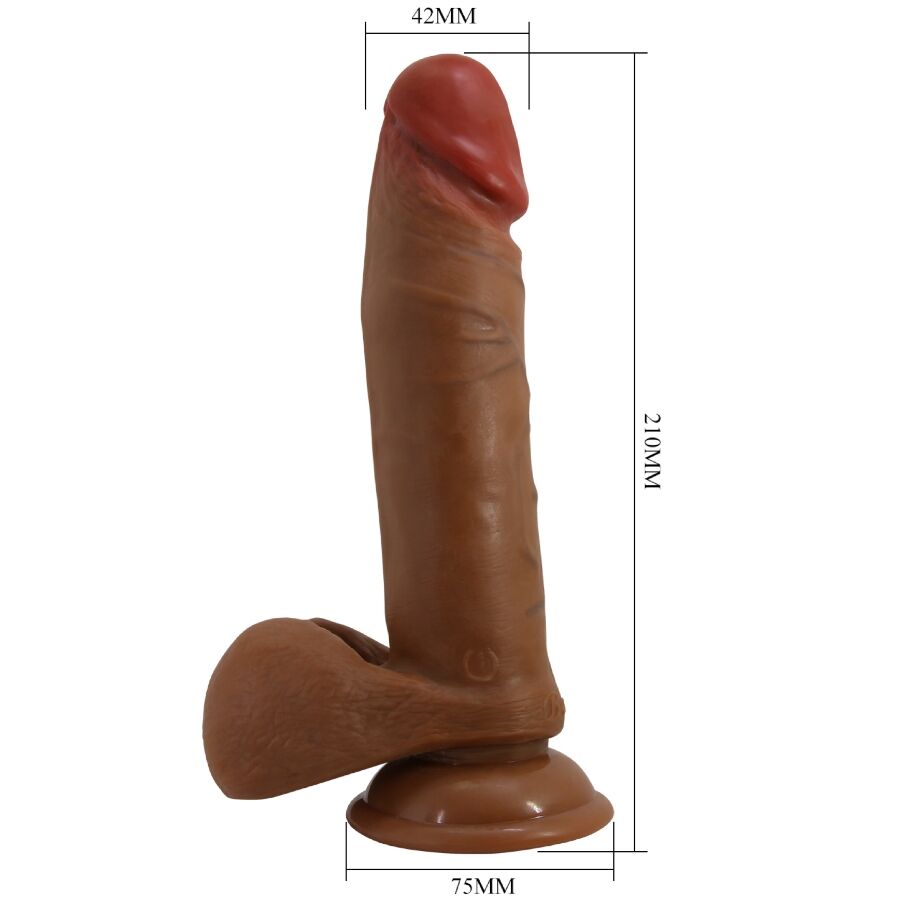 Baile Abel Vibratore Realistico Rotante e Pulsante 21 cm Tonalità Ambrata – immagine 7