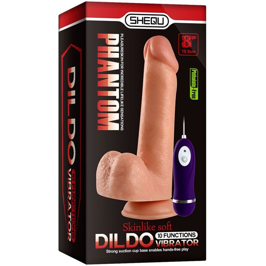 Shequ Phantom Dildo Vibrante con Telecomando 20 cm – immagine 7
