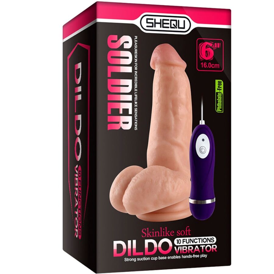 Shequ Soldato Dildo Vibrante con Telecomando 16 cm – immagine 7