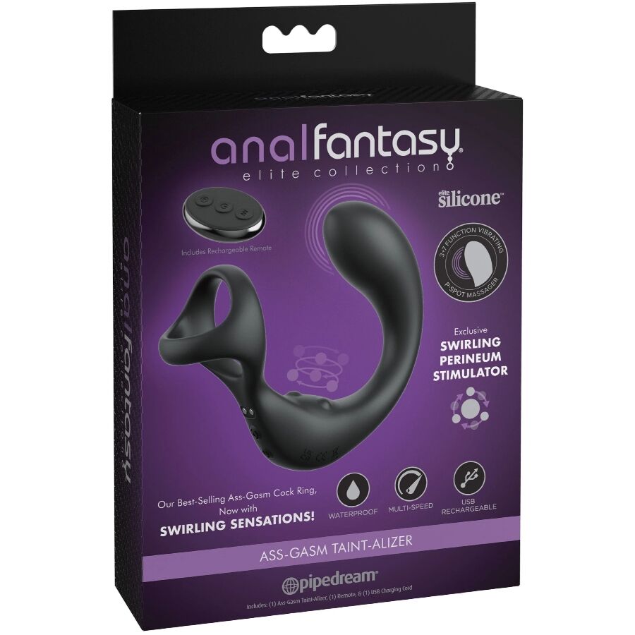 Anal Fantasy Elite Ass-Gasm Taint-alizer Massaggiatore Prostatico con Telecomando – immagine 2