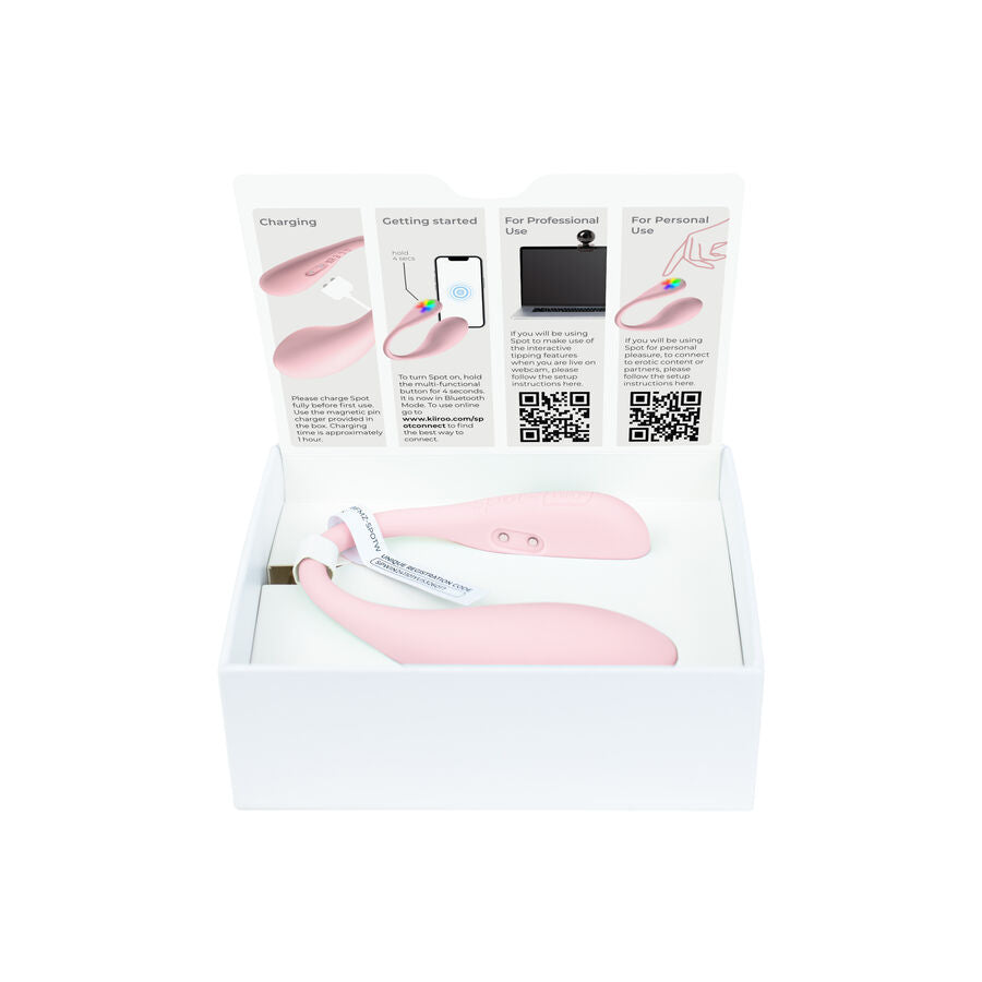 Kiiroo Spot Kiss Me Vibratore a Forma di U Rosa – immagine 5