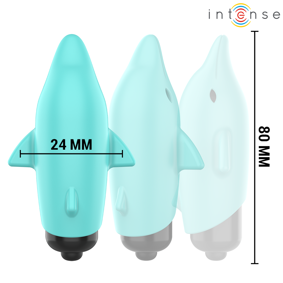 Intense Echo Bullet Vibrante a Delfino Blu 8 × 4,7 cm – immagine 3