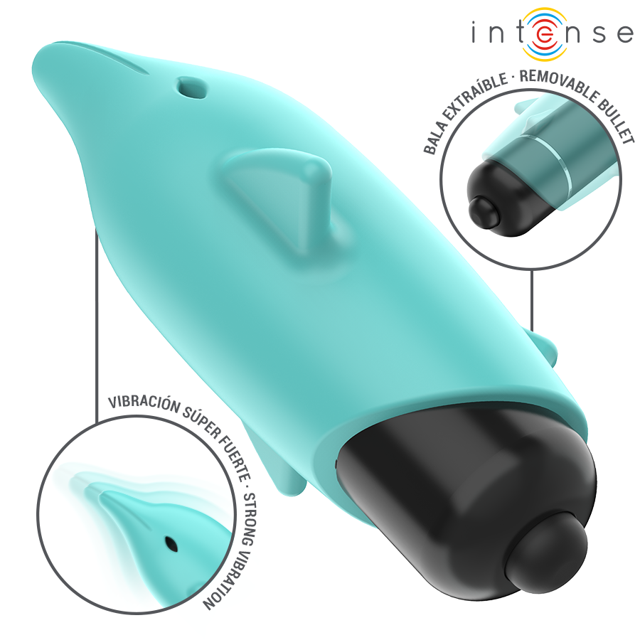 Intense Echo Bullet Vibrante a Delfino Blu 8 × 4,7 cm – immagine 4