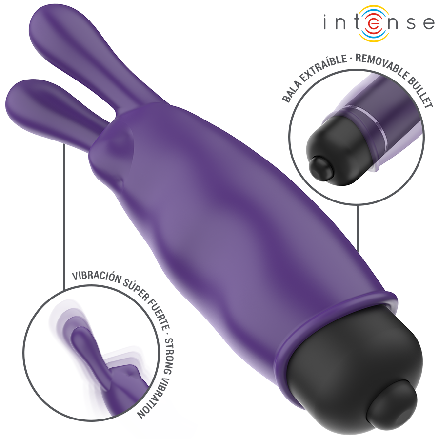 Intense Mystic Bullet Vibrante a Coniglietto Viola 8,7 × 2,4 cm – immagine 4