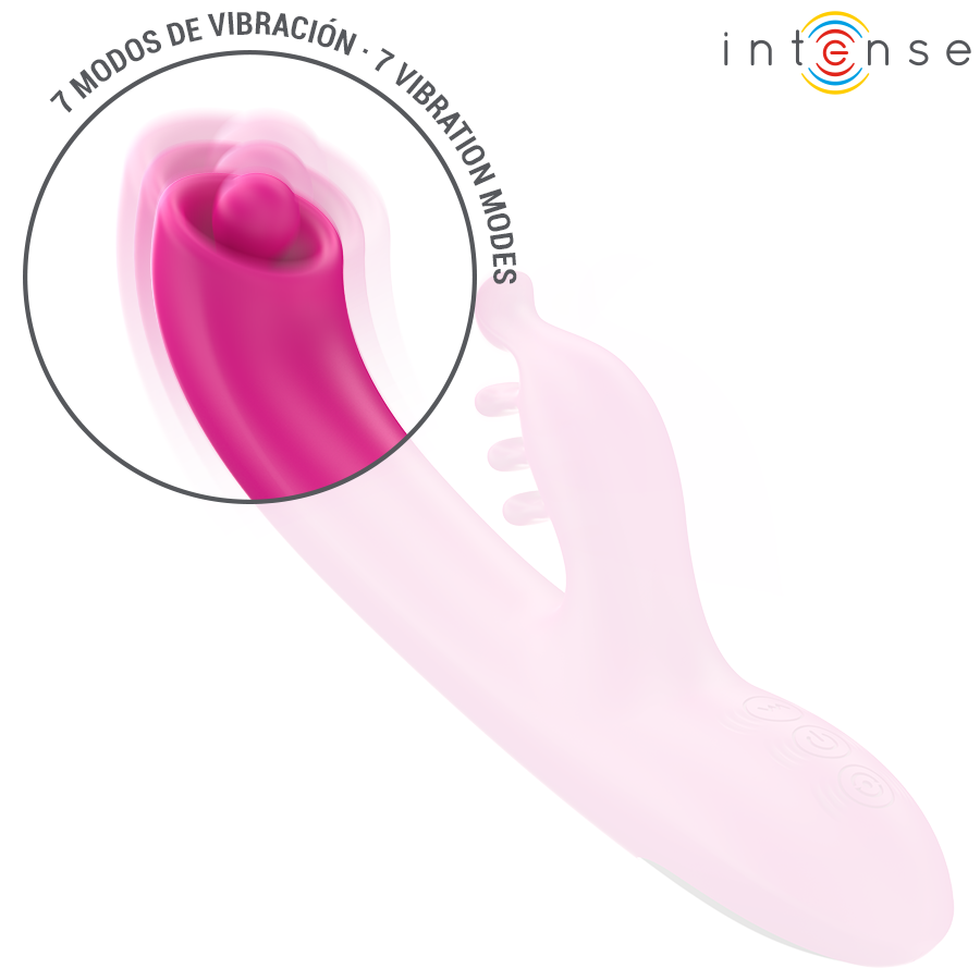 Intense Christina Vibratore Rabbit Multifunzione 22,5 cm Rosa – immagine 4