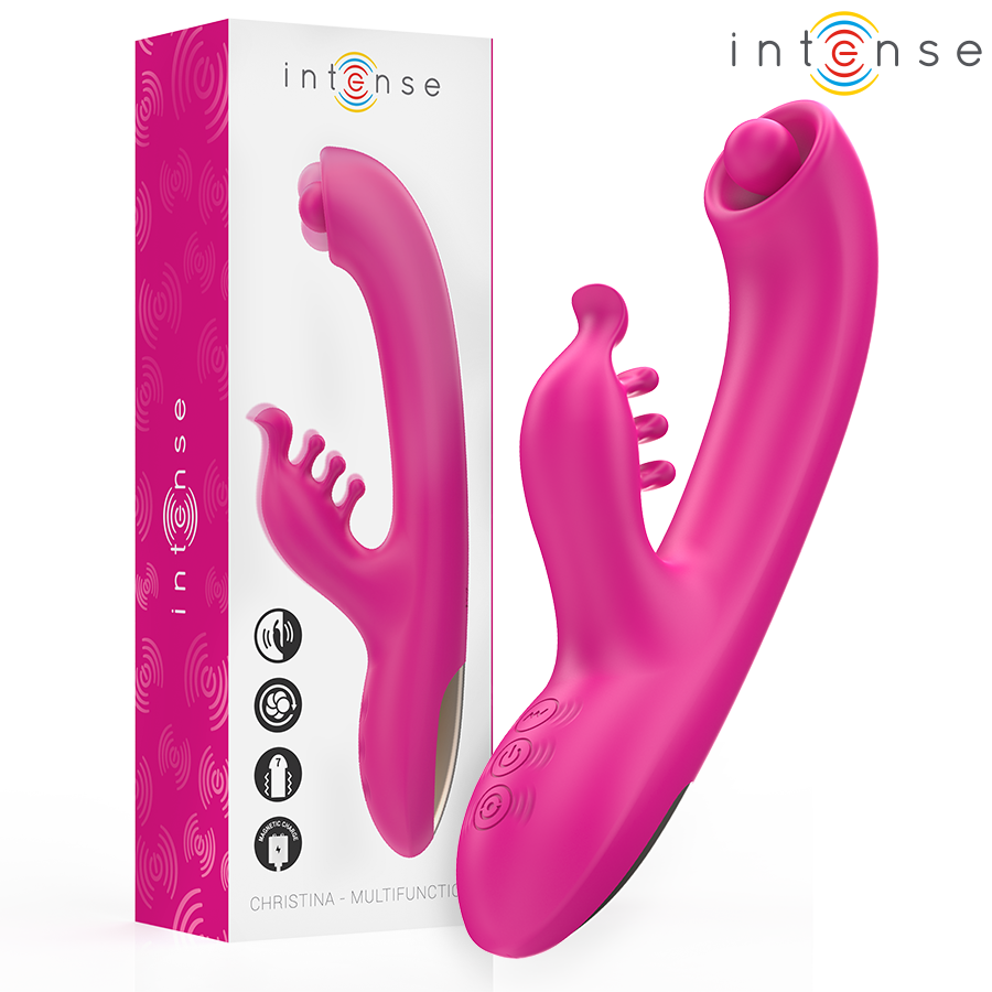 Intense Christina Vibratore Rabbit Multifunzione 22,5 cm Rosa