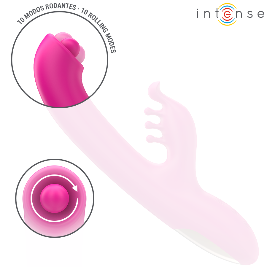 Intense Christina Vibratore Rabbit Multifunzione 22,5 cm Rosa – immagine 6