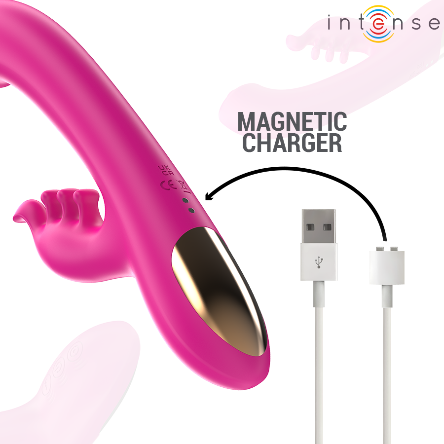 Intense Christina Vibratore Rabbit Multifunzione 22,5 cm Rosa – immagine 7