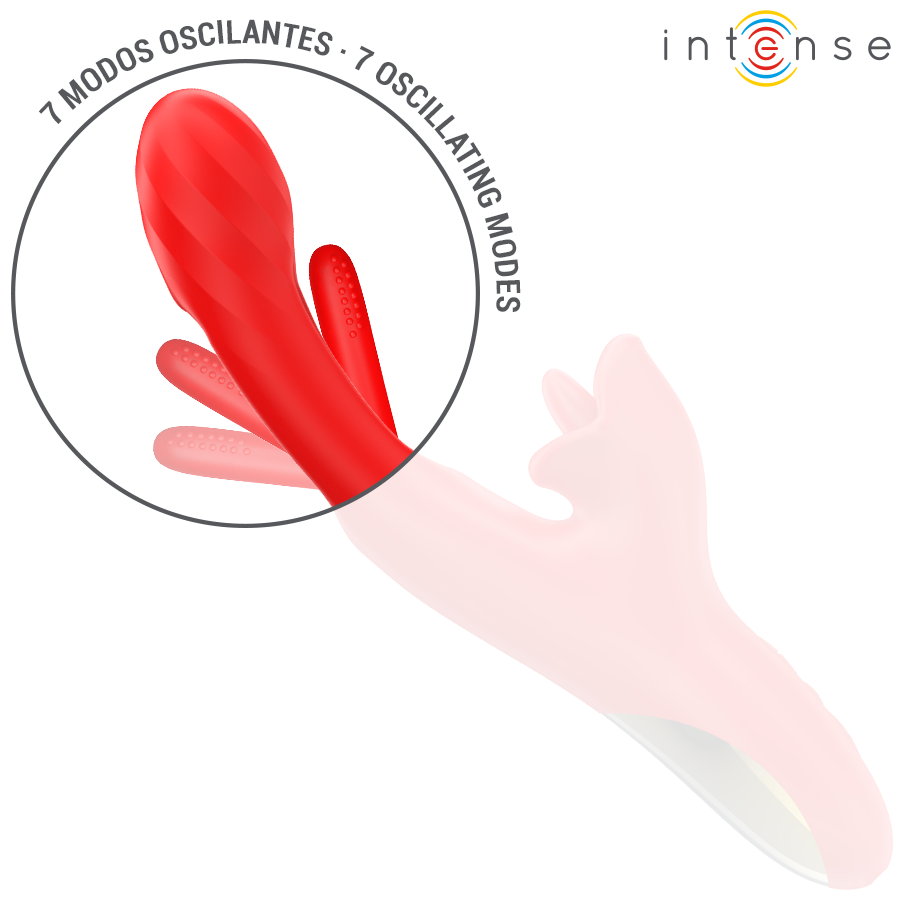 Intense Jessica Vibratore Rabbit Multifunzione 24,8 cm Rosso – immagine 5