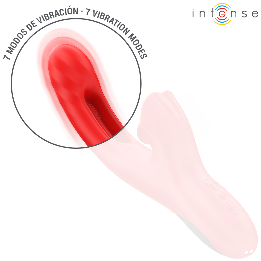 Intense Jessica Vibratore Rabbit Multifunzione 24,8 cm Rosso – immagine 6