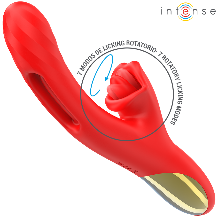 Intense Jessica Vibratore Rabbit Multifunzione 24,8 cm Rosso – immagine 4