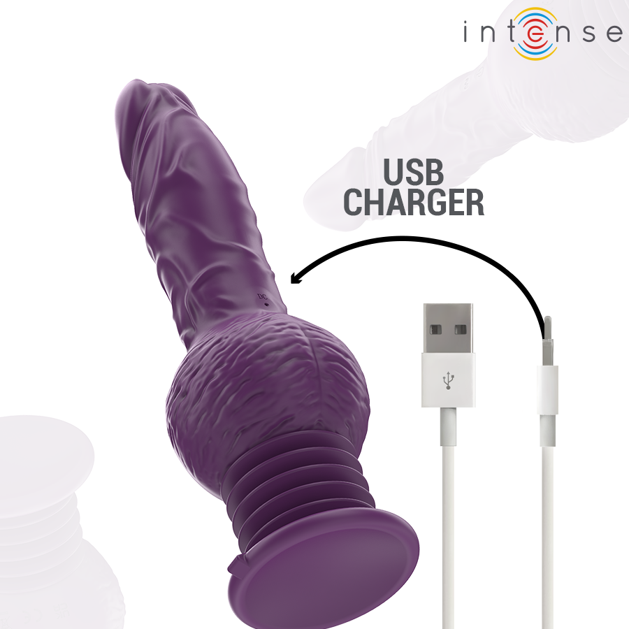 Intense Tatum Vibratore Rabbit Multifunzione 24 cm Viola – immagine 7