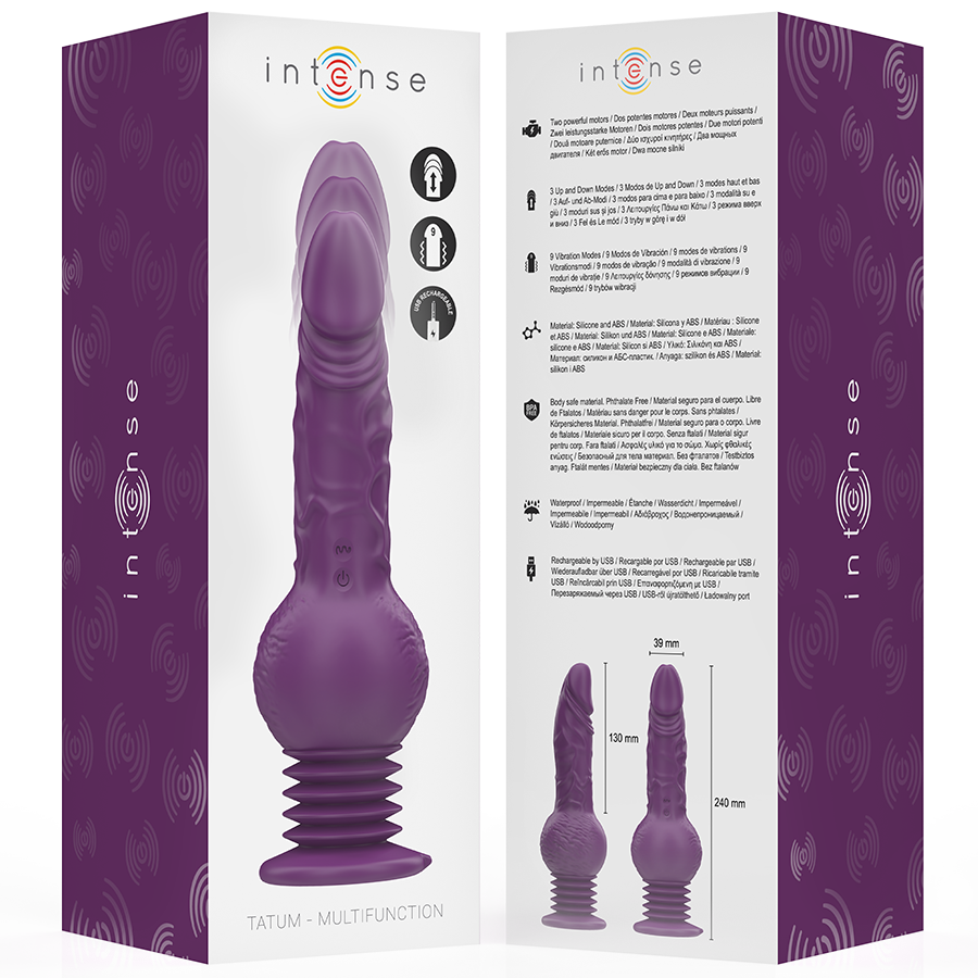 Intense Tatum Vibratore Rabbit Multifunzione 24 cm Viola – immagine 8