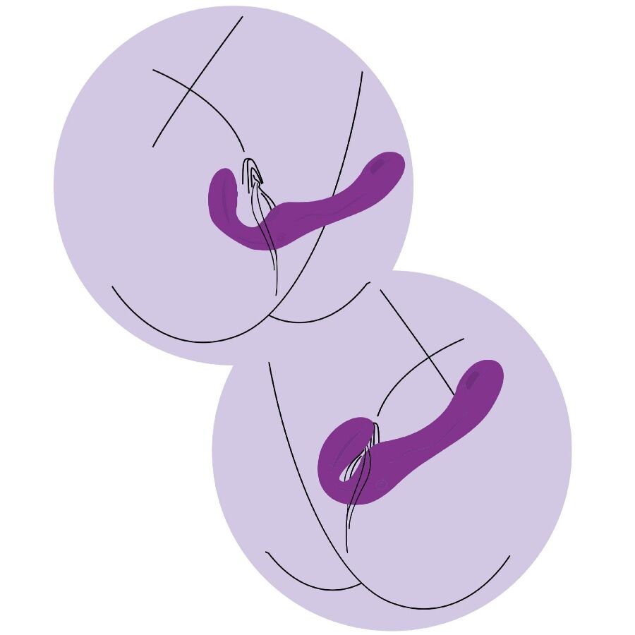 Xocoon Strap-On Senza Lacci 2 in 1 Pulsante con Telecomando Viola – immagine 14