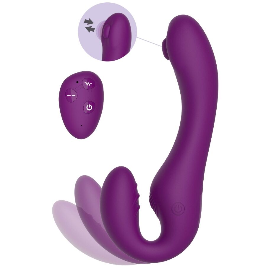 Xocoon Strap-On Senza Lacci 2 in 1 Pulsante con Telecomando Viola – immagine 8