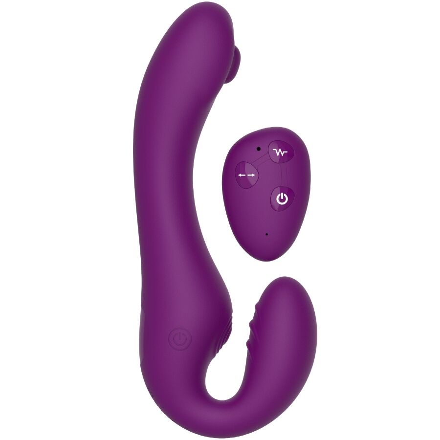 Xocoon Strap-On Senza Lacci 2 in 1 Pulsante con Telecomando Viola