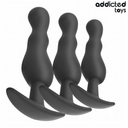 Addicted Toys set 3 plug anali in silicone ondulati modello 1
