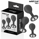 Addicted Toys set 3 plug anali in silicone sferici con gioiello – foto 2