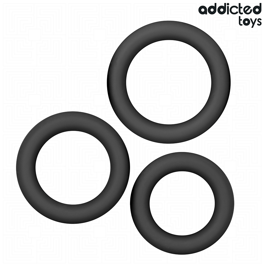 Addicted Toys Set 3 Anelli per Pene in Silicone Modello 1 – immagine 5