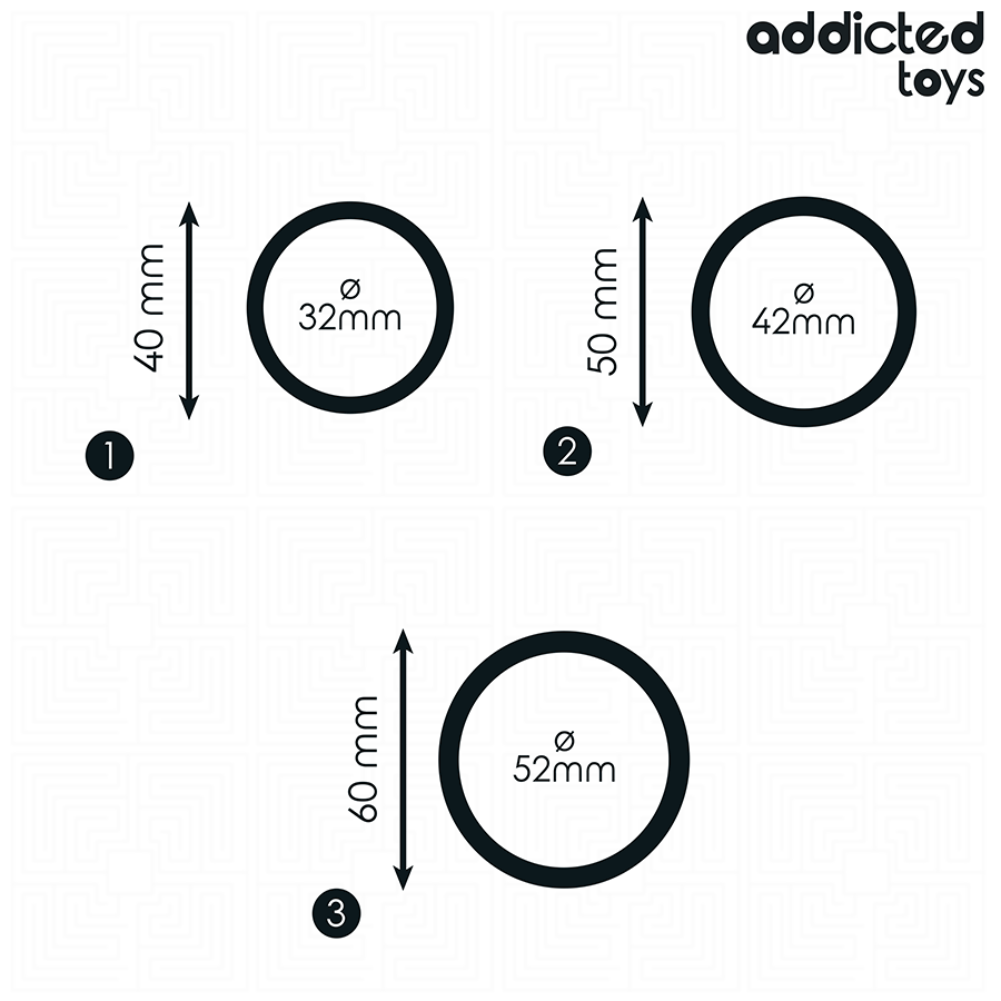 Addicted Toys Set 3 Anelli per Pene in Silicone Modello 2 – immagine 4