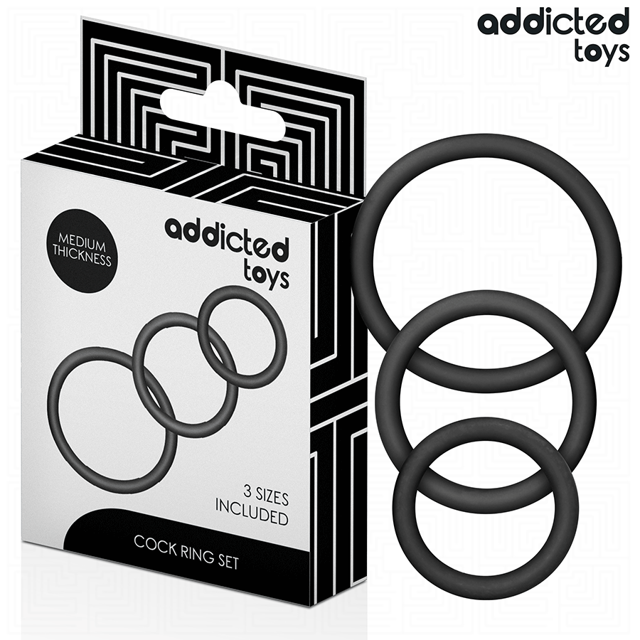 Addicted Toys Set 3 Anelli per Pene in Silicone Modello 2