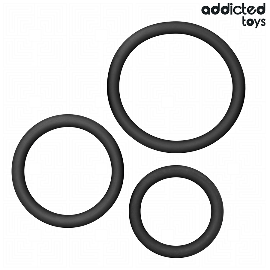 Addicted Toys Set 3 Anelli per Pene in Silicone Modello 2 – immagine 5