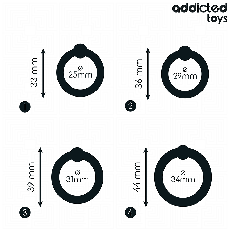 Addicted Toys Set 4 Anelli a Pressione per Pene in Silicone – immagine 4