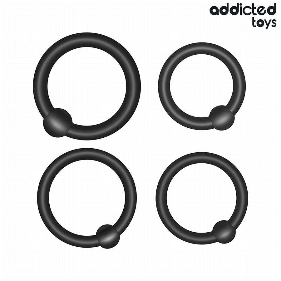 Addicted Toys Set 4 Anelli a Pressione per Pene in Silicone – immagine 5