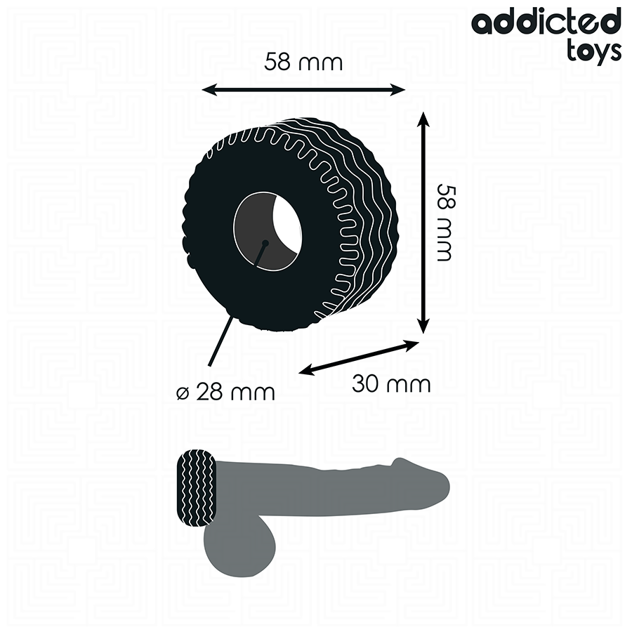 Addicted Toys Anello per Pene Extra Spesso in Silicone – immagine 4