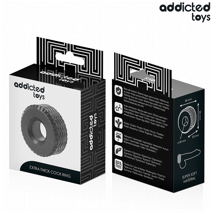 Addicted Toys Anello per Pene Extra Spesso in Silicone – immagine 7