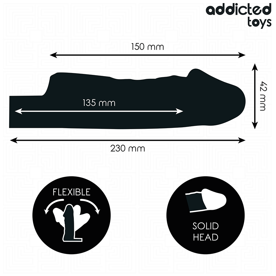 Addicted Toys Guaina Estensore Pene Trasparente Taglia S 23 cm – immagine 4