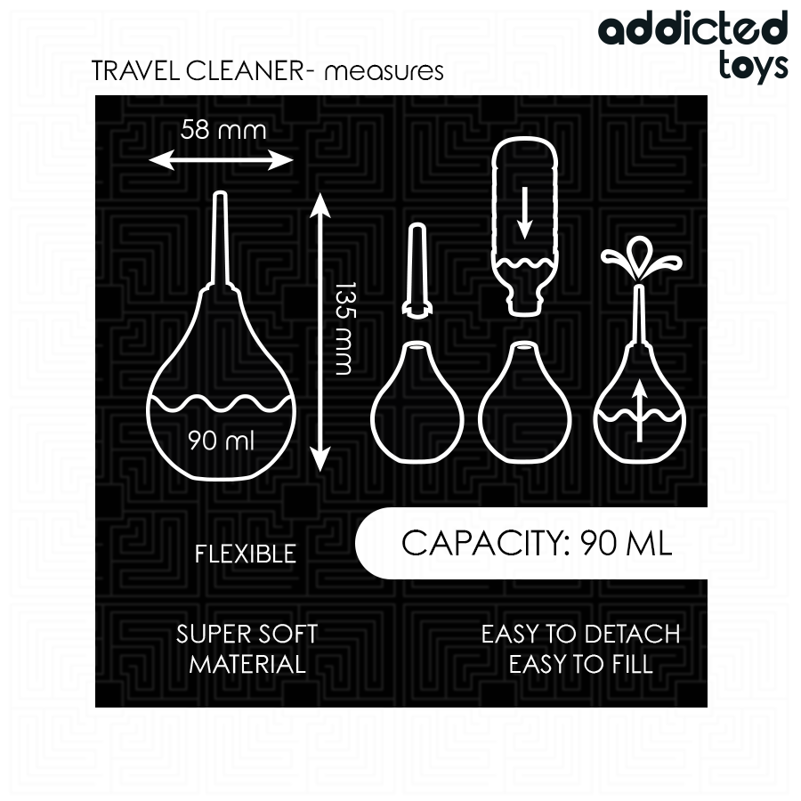 Addicted Toys Doccia Anale da Viaggio Taglia S 90 ml – immagine 5
