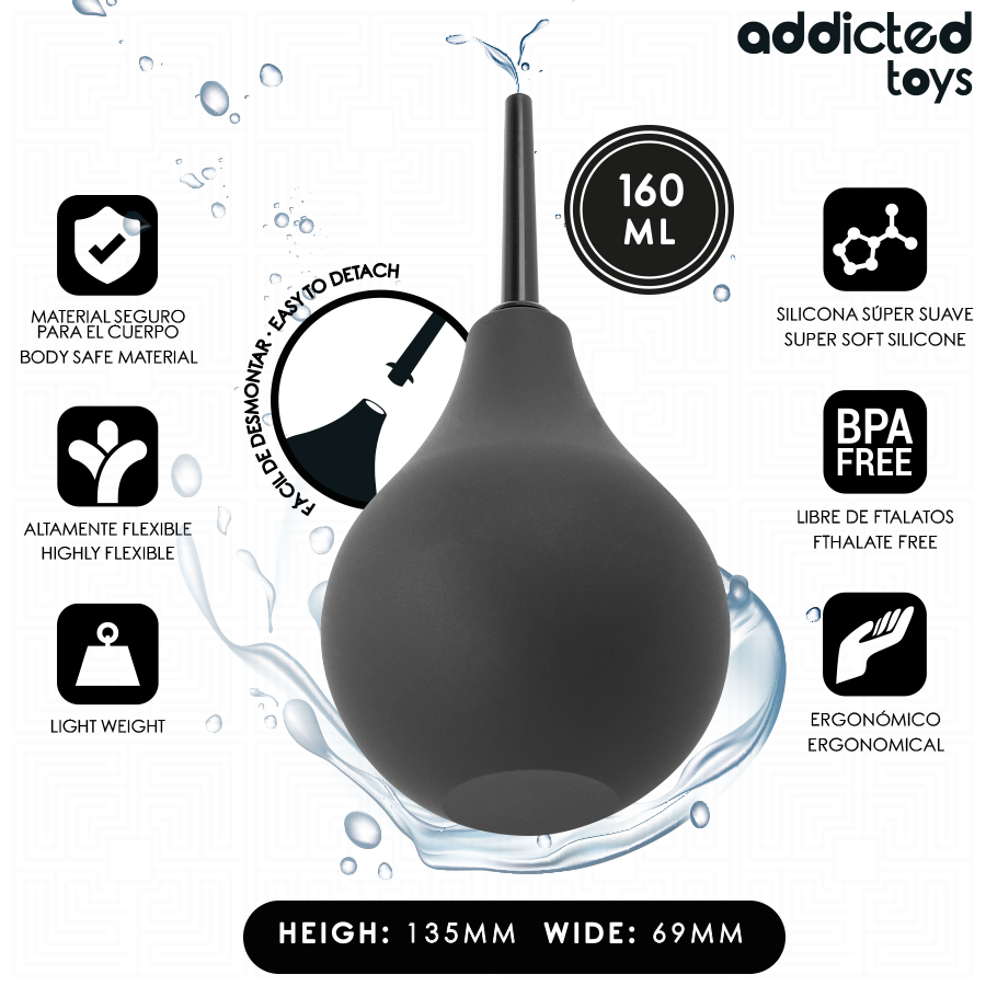 Addicted Toys Doccia Anale da Viaggio Taglia M 160 ml – immagine 2