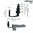Addicted Toys plug anale con anello per testicoli modello 5 nero – foto 4