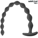 Addicted Toys plug anale extra lungo con sfere in silicone nero – foto 5