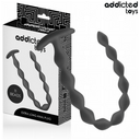 Addicted Toys plug anale extra lungo con sfere in silicone nero – foto 2