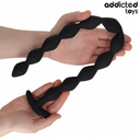 Addicted Toys plug anale extra lungo con sfere in silicone nero – foto 3