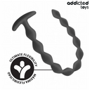 Addicted Toys plug anale extra lungo con sfere in silicone nero
