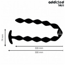 Addicted Toys plug anale extra lungo con sfere in silicone nero – foto 4