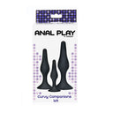 ToyJoy Curvy Companions set di 3 plug anali in silicone nero – foto 3