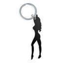Diablo Picante Portachiavi Apribottiglie Silhouette Femminile Nero
