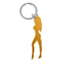 Diablo Picante Portachiavi Apribottiglie Silhouette Femminile Oro