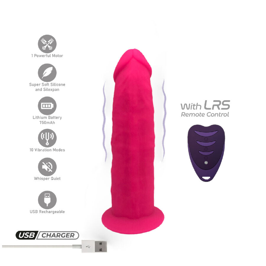 SilexD Model 2 Dildo Realistico Vibrante Rosa con Telecomando 20 cm – immagine 2