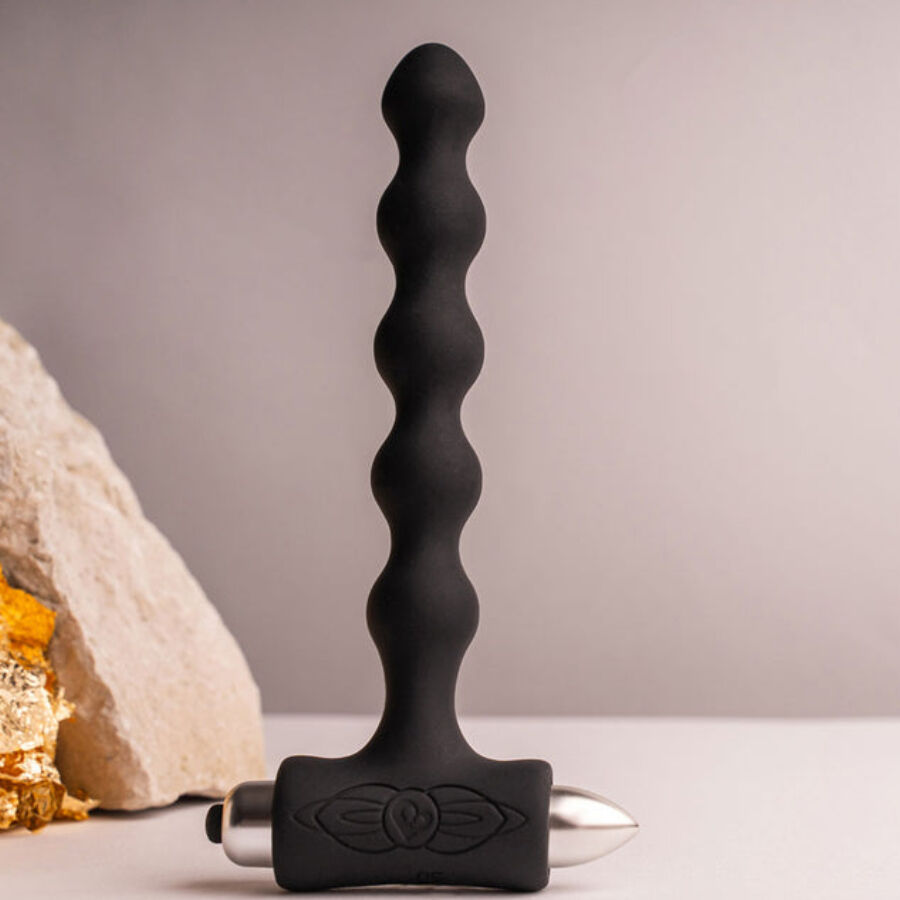 Rocks-Off Petite Sensations Pearls Plug Anale Vibrante a Perline Nero – immagine 9