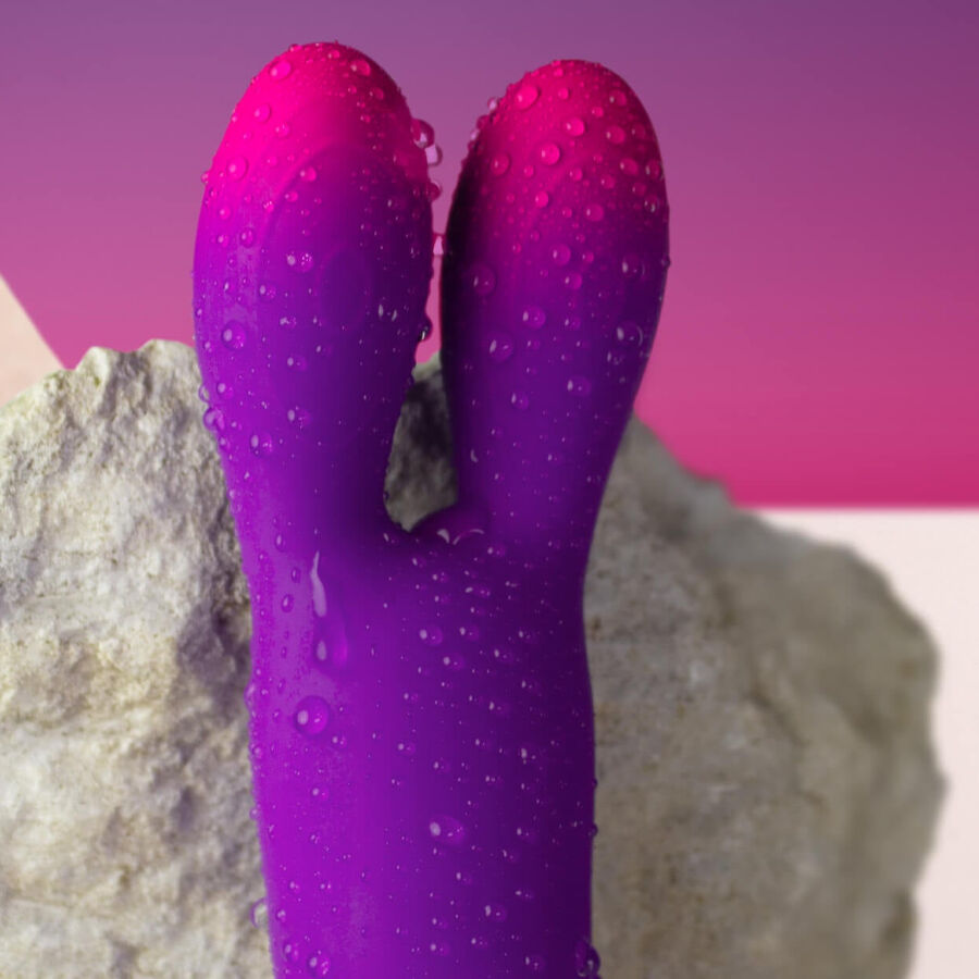 Rocks-Off Glo-Girl Bunny Mini Vibratore Clitorideo Viola – immagine 4
