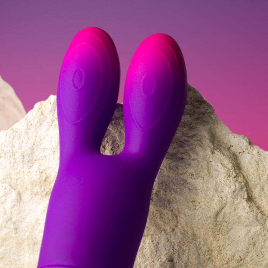 Rocks-Off Glo-Girl Bunny Mini Vibratore Clitorideo Viola – immagine 5