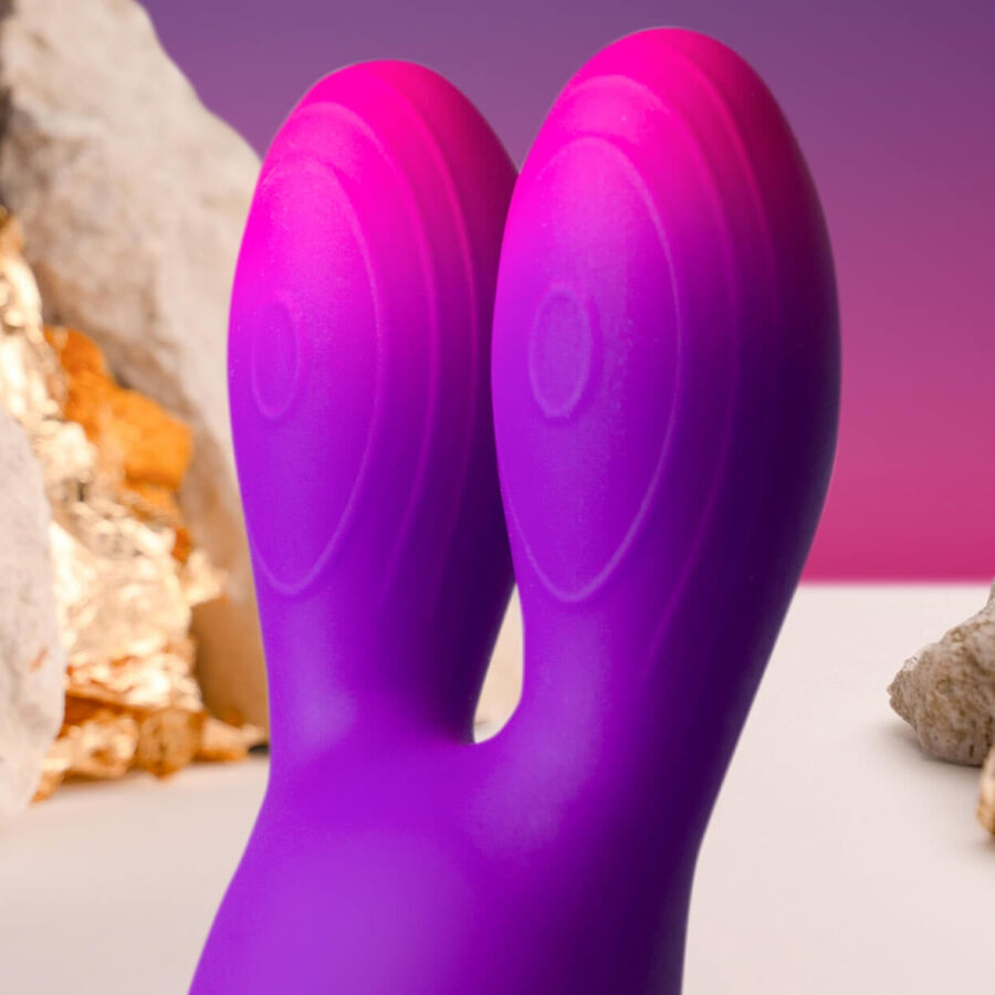 Rocks-Off Glo-Girl Bunny Mini Vibratore Clitorideo Viola – immagine 3