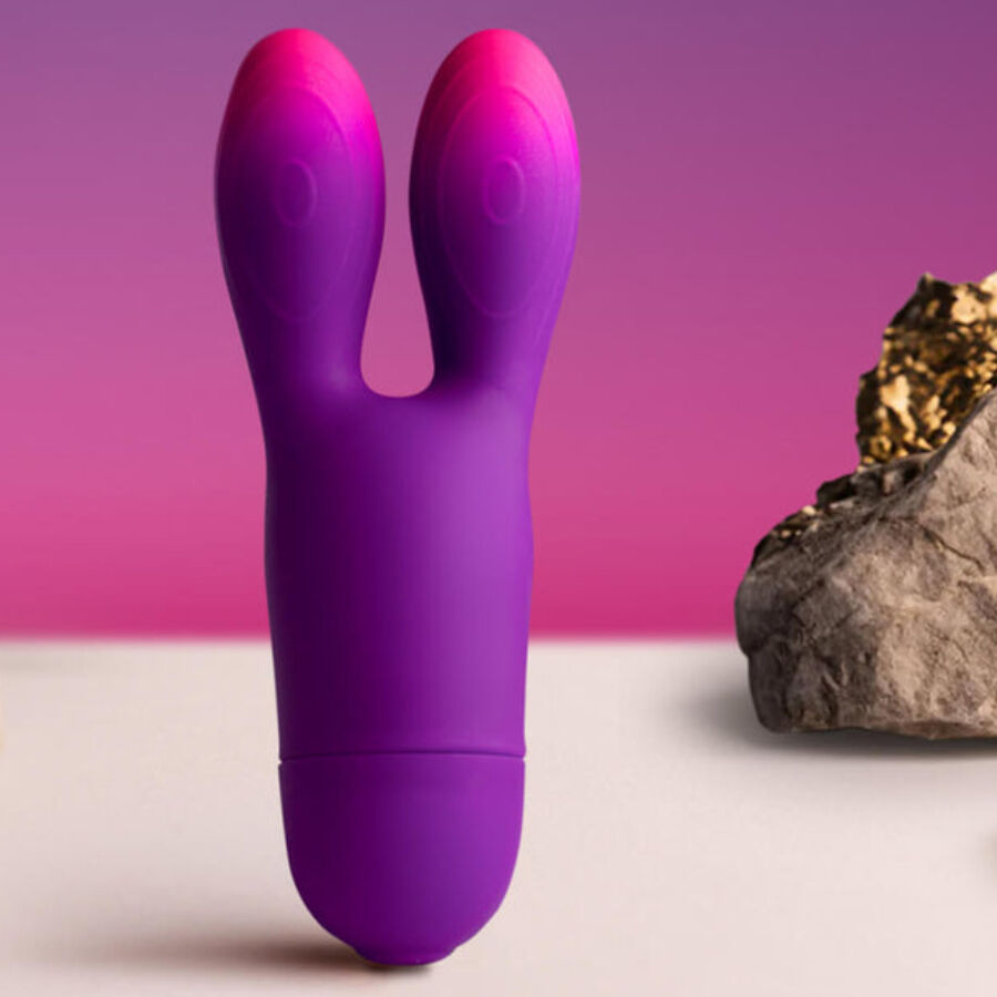 Rocks-Off Glo-Girl Bunny Mini Vibratore Clitorideo Viola – immagine 2